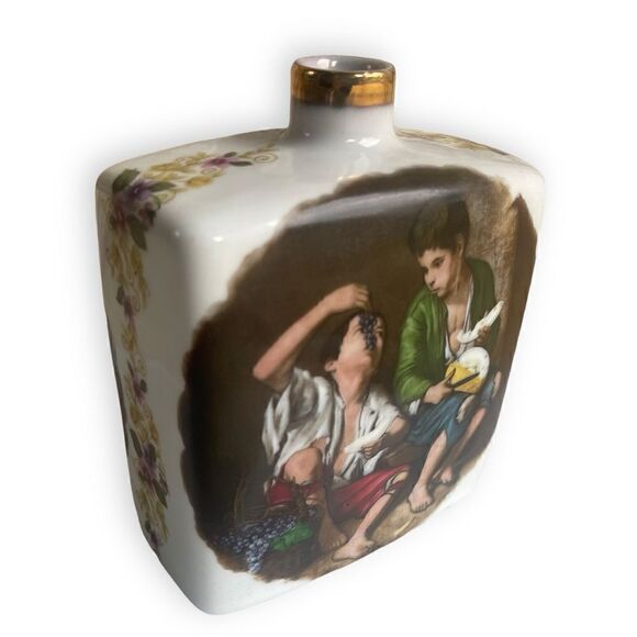 Royal Schwabap Artist Murillo 17th Century Seville Children Scenes Decanter Vase - Picture 14 of 16
